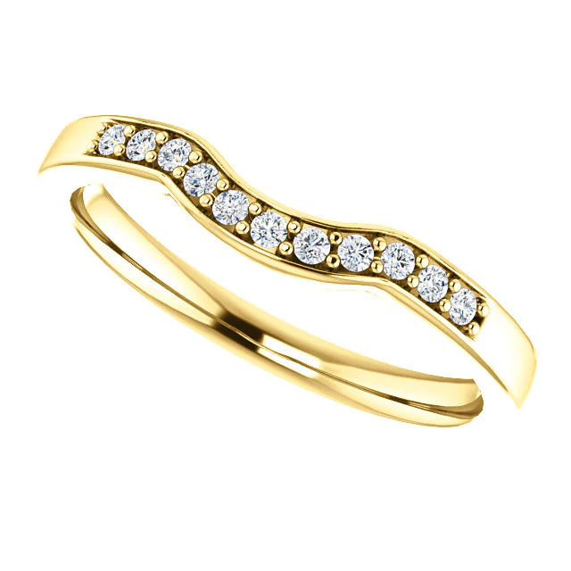 CZ Wedding Set, Style 034 featuring The Gabrielle engagement ring (Customizable Center featuring Round Side Stones and Filigree) - Image 13