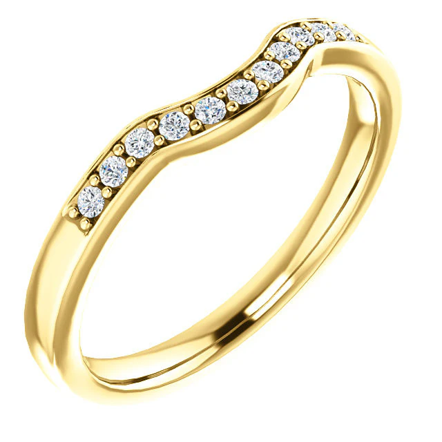 CZ Wedding Set, Style 034 featuring The Gabrielle engagement ring (Customizable Center featuring Round Side Stones and Filigree) - Image 5