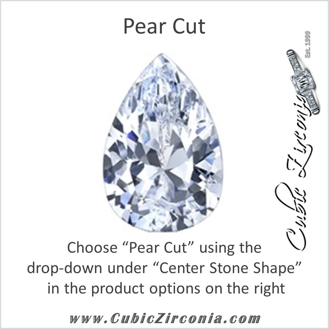 Cubic Zirconia Engagement Ring- The Julie (Customizable Modern Style Solitaire with Bypass Band) - Image 11
